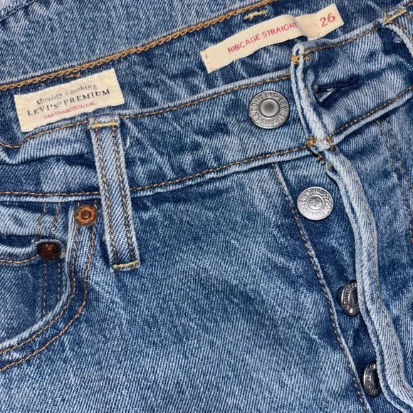 Levi's Ribcage straight Women's Blue Straight Leg Jeans - Picture 10 of 13